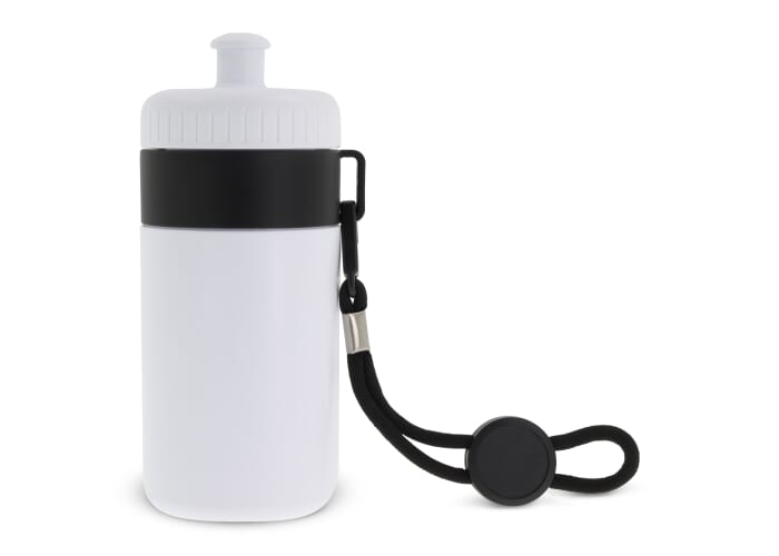 Bidon sport personnalisable 500 ml Blanc / Noir